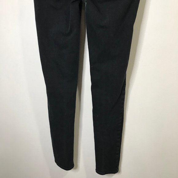 American Eagle Outfitters Skinny Jeans 4R Regular Black Low Rise Stretch - Picture 6 of 10